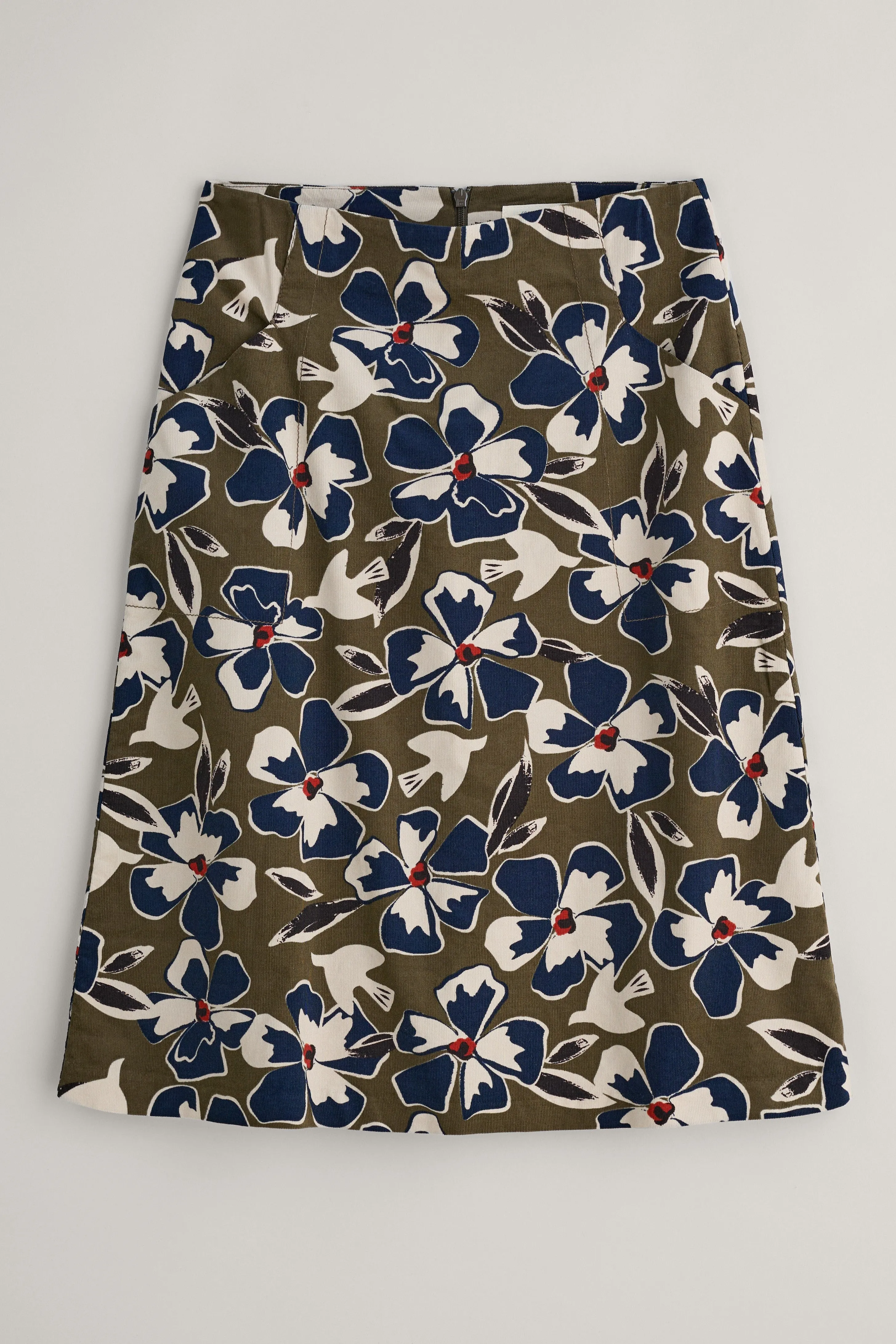 Seasalt Forest View Skirt in Bird Flower Dark Seagrass