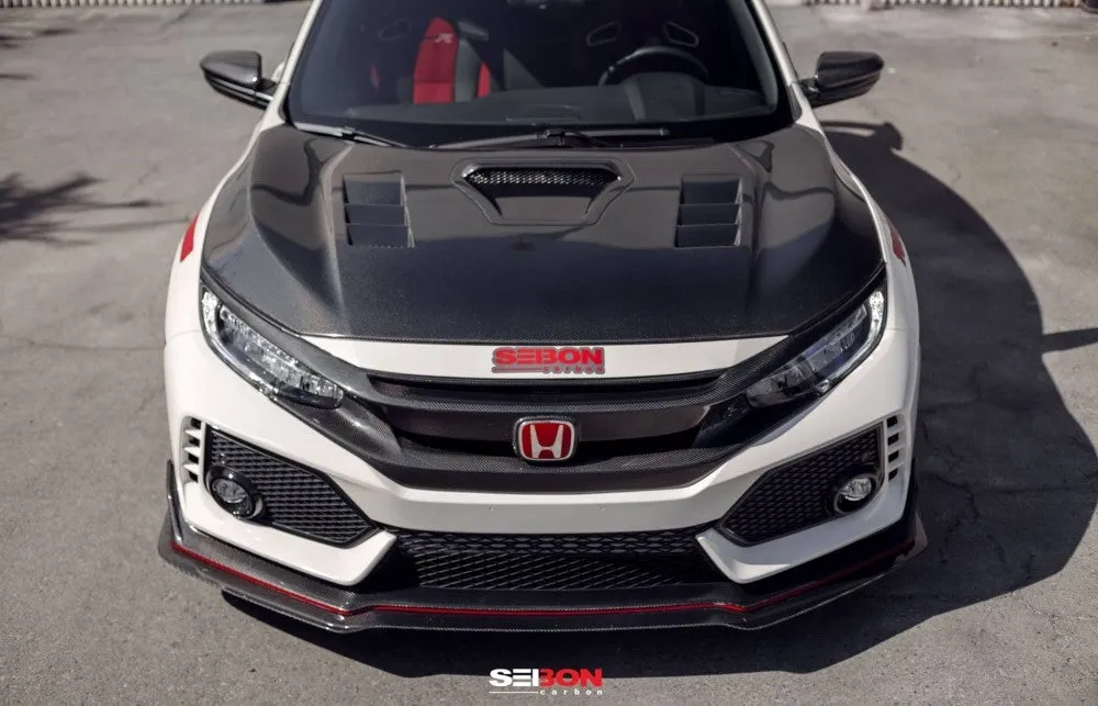 Seibon 2017-2021 Civic Type-R FK8 TS-Style Carbon Fiber Hood