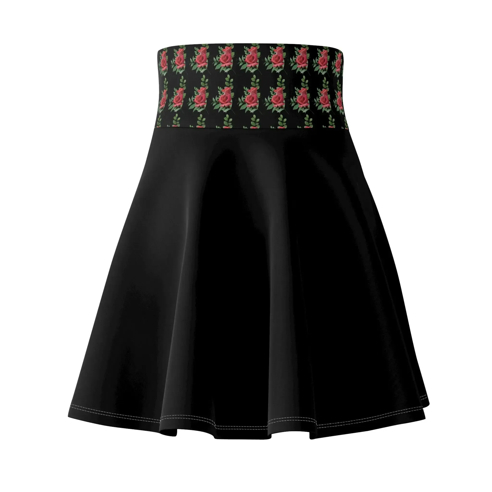 Skirt Black with Printed Waistband Skater