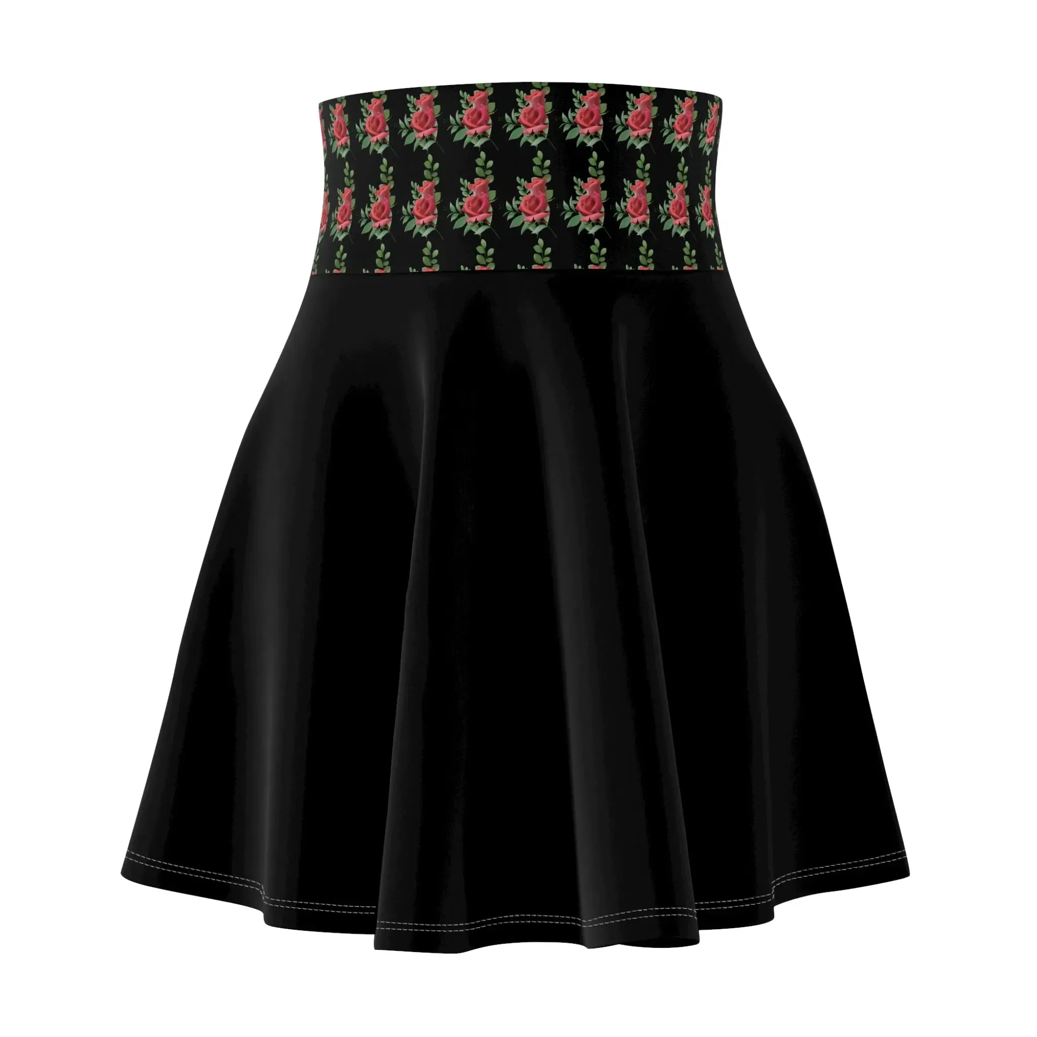 Skirt Black with Printed Waistband Skater