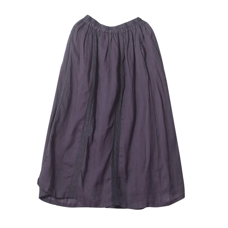 Women's Skirts Summer Linen Skirt  GU98405