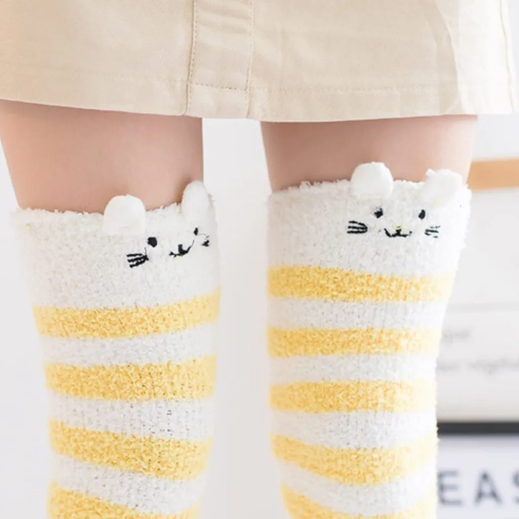 Yellow Cat Thigh Highs