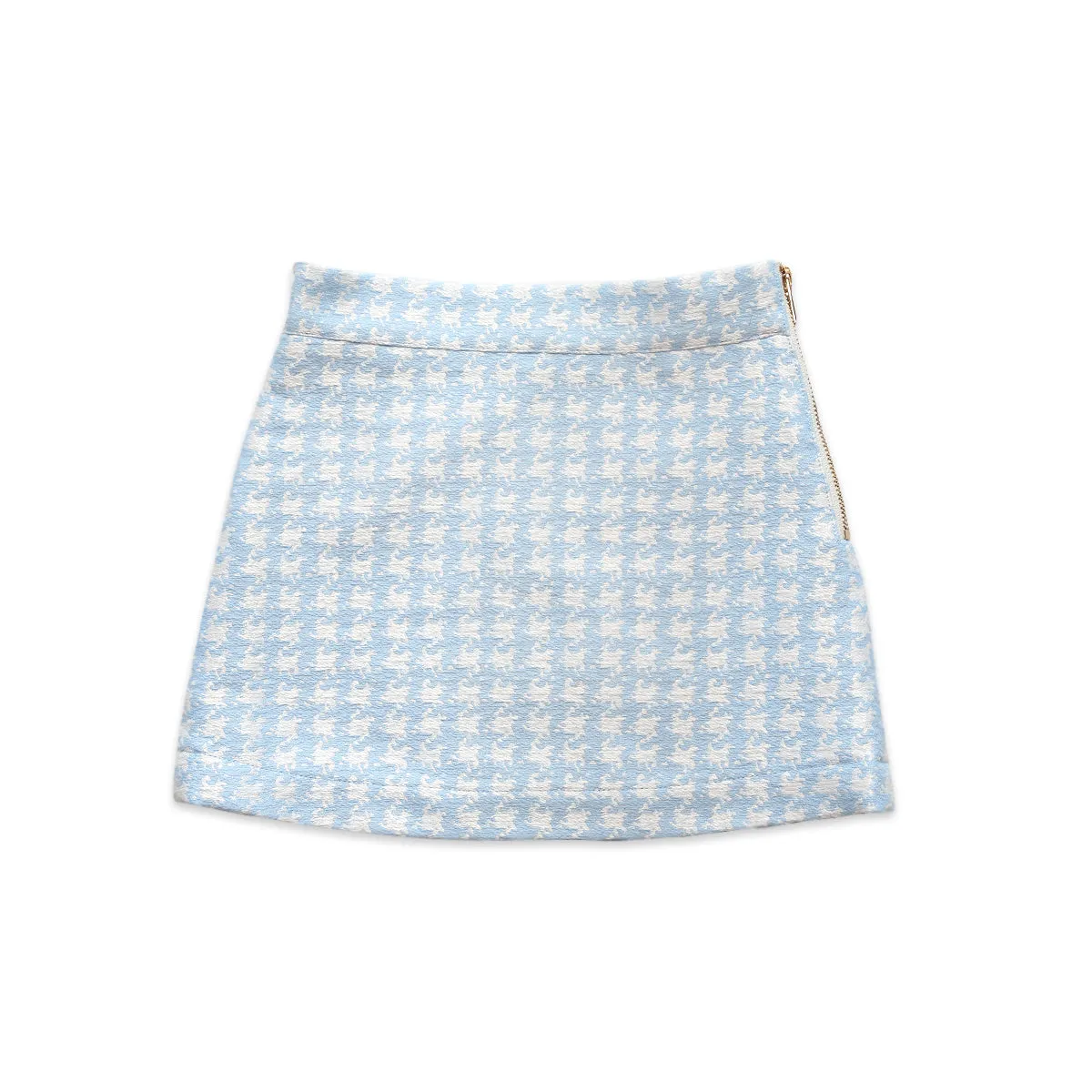 Zoe houndstooth Skirt blue